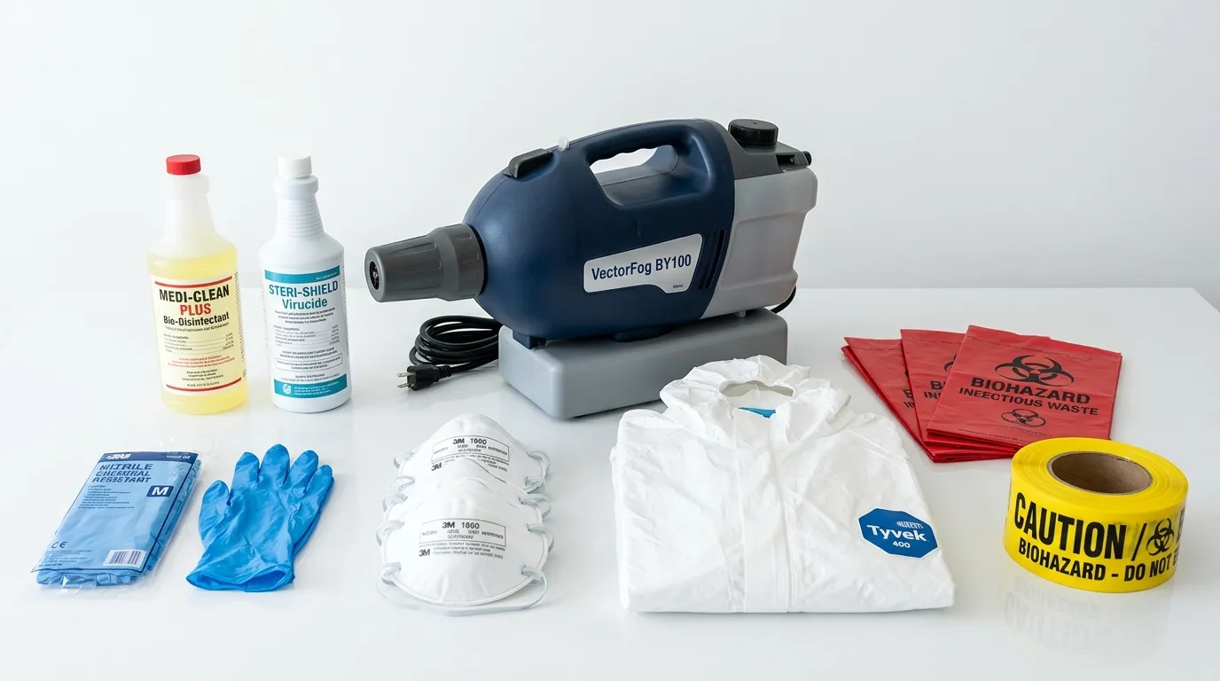 Professional biohazard remediation crew working in Flatbush